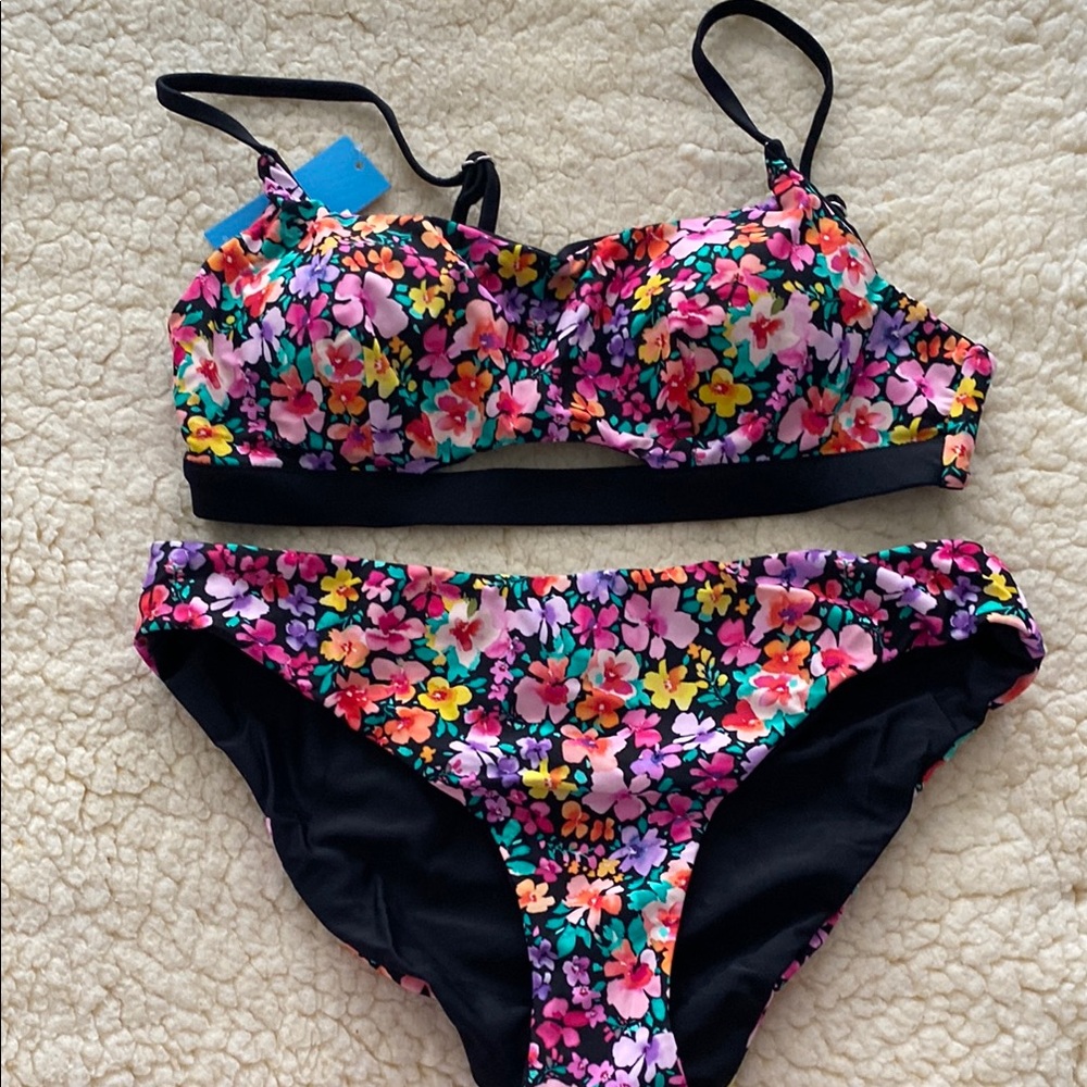 Cupshe Floral Bikini - Multicolor Size L